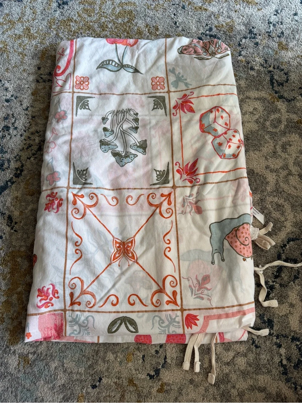 UO Home Floral Patchwork Cotton Duvet Cover